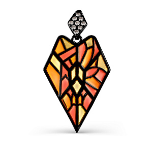 Подвеска из серебра с фианитами