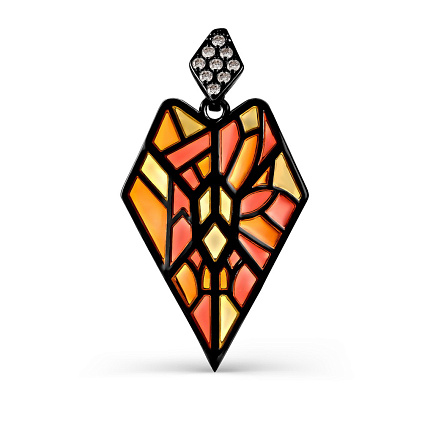 Подвеска из серебра с фианитами