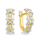 Серьги из желтого золота с бриллиантами