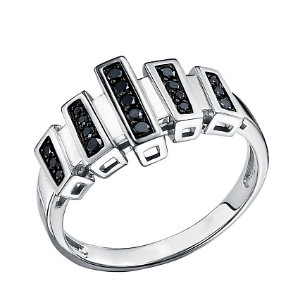 Кольцо из белого золота с бриллиантами