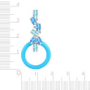 Подвеска из белого золота с бриллиантами, топазом
