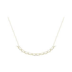 Колье из желтого золота с бриллиантом