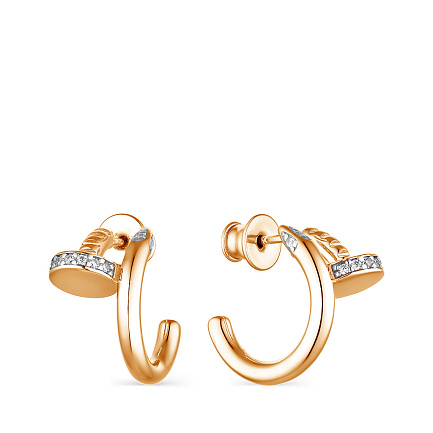 Серьги из серебра с фианитами