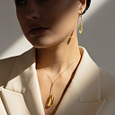 Подвеска из желтого золота с бриллиантами, кварцем