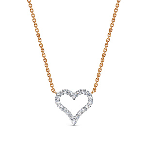 Колье из красного золота с бриллиантом