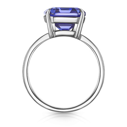 Кольцо из серебра с фианитом