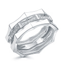 Кольцо из белого золота с бриллиантами