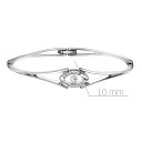 Браслет жесткий из белого золота с бриллиантами