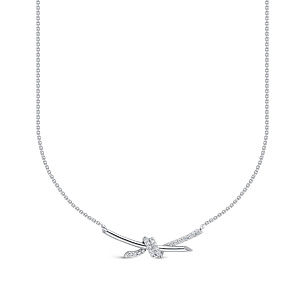 Колье из белого золота с бриллиантом