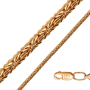 Золотая цепь ручной работы, плетение византийское