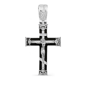 Крест из серебра с фианитами