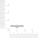 Кольцо помолвочное из белого золота с бриллиантом