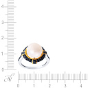 Кольцо из серебра с жемчугом, позолотой