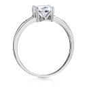 Кольцо из серебра с фианитом