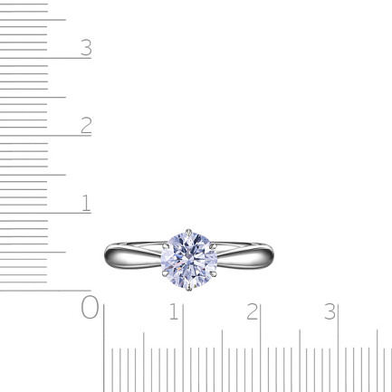 Кольцо из белого золота с бриллиантом