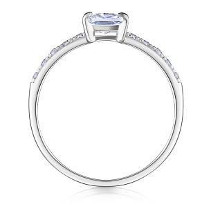 Кольцо из серебра с фианитом