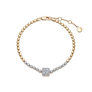 Браслет из красного золота с бриллиантом