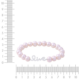 Браслет декоративный из серебра с жемчугом