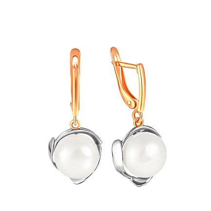 Серьги с английским замком из красного золота