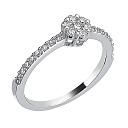 Кольцо из белого золота с бриллиантами