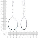 Серьги с английским замком из белого золота с бриллиантами