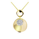 Подвеска из желтого золота с фианитами