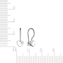 Серьги с французским замком из серебра с фианитом