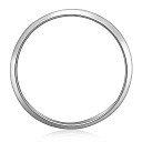 Кольцо обручальное гладкое из белого золота