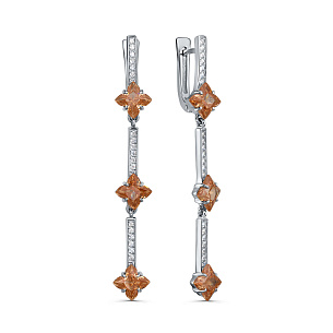 Серьги с английским замком из серебра