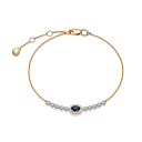 Браслет из красного золота с бриллиантами, сапфиром