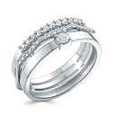 Кольцо из белого золота с бриллиантами