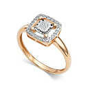 Кольцо из красного золота с бриллиантами