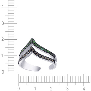 Кольцо из серебра с фианитом