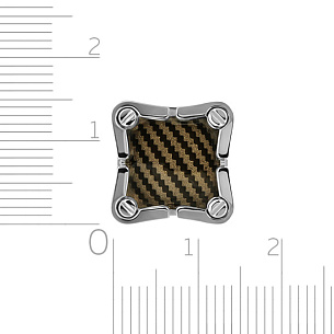 Запонки из белого золота с эмалью
