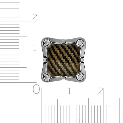 Запонки из белого золота с эмалью