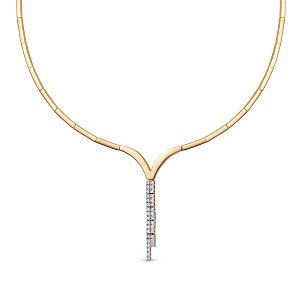 Колье из красного золота с бриллиантами