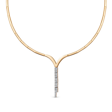 Колье из красного золота с бриллиантами