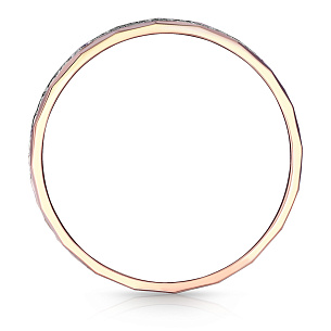 Кольцо обручальное с алмазной гранью