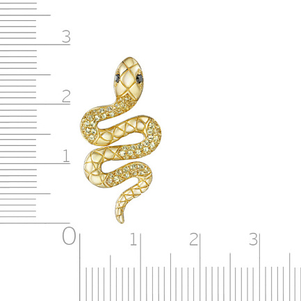 Подвеска из желтого золота с сапфирами