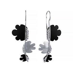 Серьги из серебра с эмалью