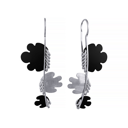 Серьги из серебра с эмалью