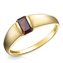 Кольцо из желтого золота с раухтопазом