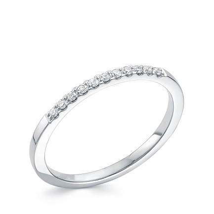 Кольцо из белого золота с бриллиантами