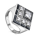 Кольцо из серебра с фианитами