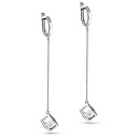 Серьги с английским замком из серебра с фианитами