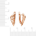 Серьги с английским замком из красного золота