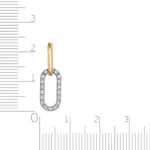 Подвеска из желтого золота с бриллиантами