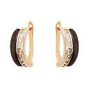 Серьги с английским замком из серебра с керамикой