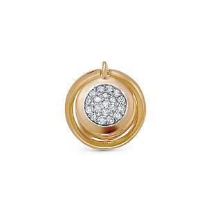 Подвеска из красного золота с бриллиантом
