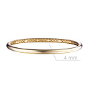 Браслет жесткий из желтого золота